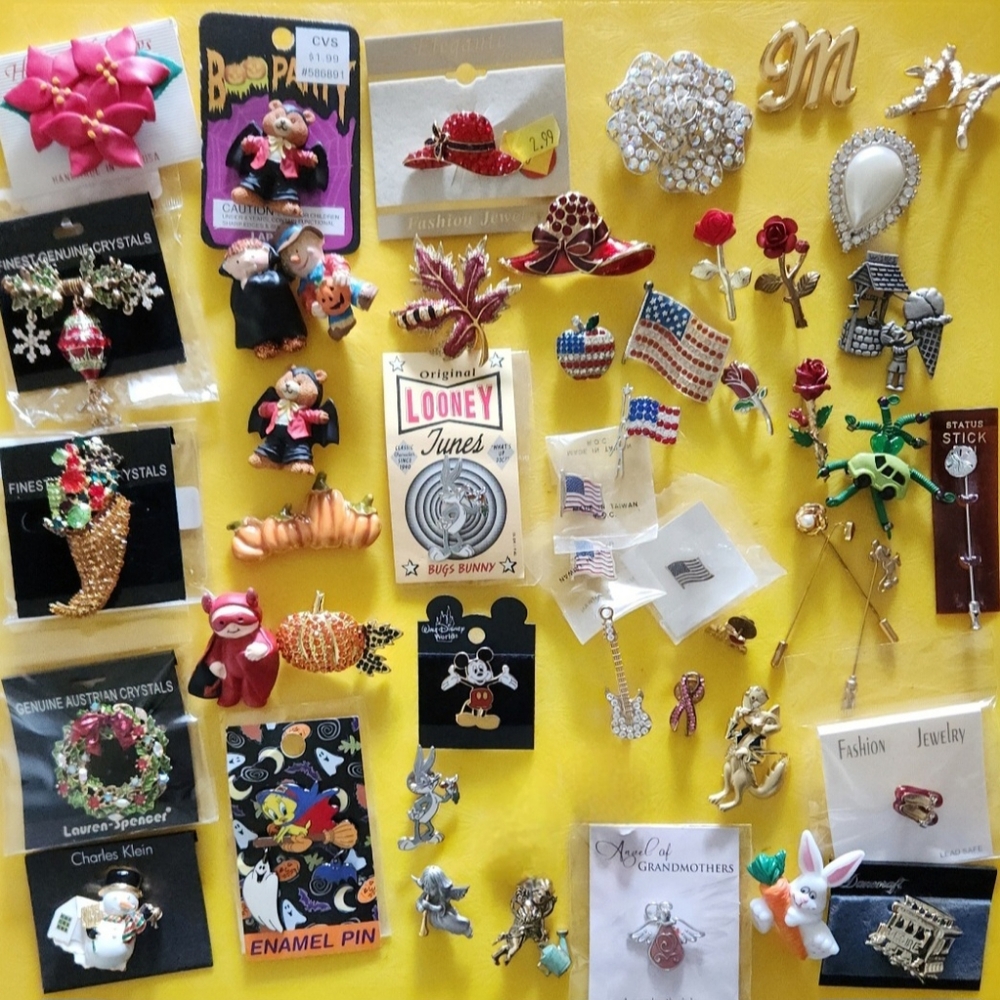 Coat/Hat Pins. Pins, pins, and more pins.